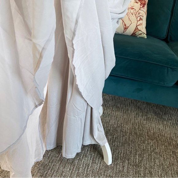 Maniju Lulus Savannah Nights Sleeveless Open Back Gown Maxi Dress Grey Gray New - Picture 14 of 16